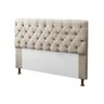 Cabeceira Mirage Para Cama Box King 195cm Com Capitonê Suede:Bege - 1