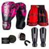Kit Boxe Muay Thai Fheras Top Elite Rosa (03002494) - 1