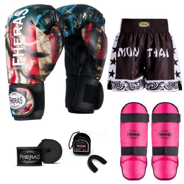 Kit Boxe Muay Thai Fheras Top EUA (03001067) - 1