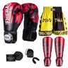 Kit Boxe Muay Thai Fheras Top Elite Vermelho (03002260) - 1