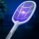 Ver imagem 4 de Raquete Elétrica Mata Insetos Recarregável com Base e Luz Uv