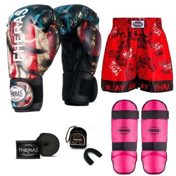 Kit Boxe Muay Thai Fheras Top EUA (03001070) - 1