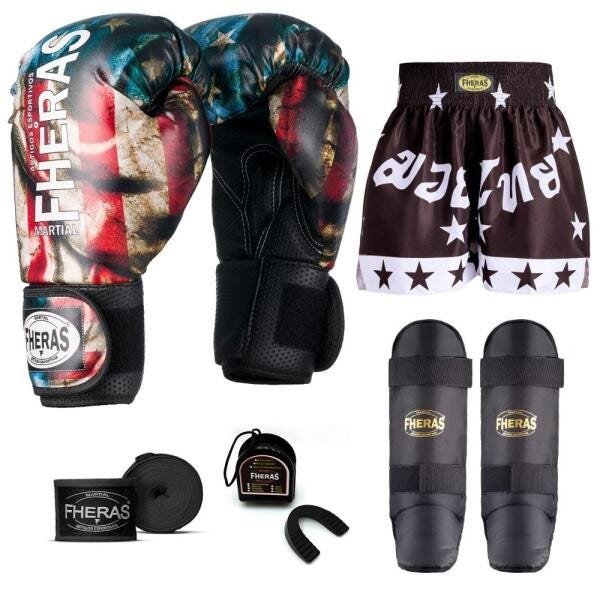 Kit Boxe Muay Thai Fheras Top EUA (03001039) - 7