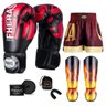 Kit Boxe Muay Thai Fheras Top Elite Vermelho (03002277) - 7
