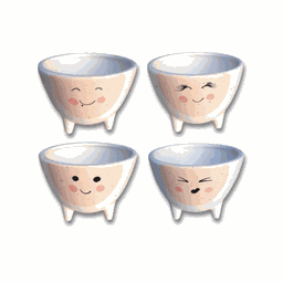 Vaso Cachepot Carinha Tripé M Kit 4un para Suculenta e Cacto - 2