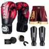Kit Boxe Muay Thai Fheras Top Elite Vermelho (03002283) - 7