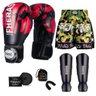 Kit Boxe Muay Thai Fheras Top Elite Vermelho (03002290) - 7
