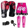 Kit Boxe Muay Thai Fheras Top Elite Vermelho (03002291) - 7