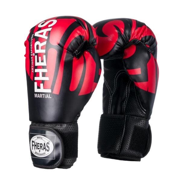 Kit Boxe Muay Thai Fheras Top Elite Vermelho (03002291) - 8
