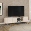 Ver imagem 3 de Rack Bancada para Tv até 75 Polegadas 2,41m 3 Portas Lívia Off White