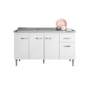 Ver imagem 3 de Balcão de Pia Gabriela 150cm Branco Ajl Móveis