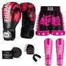 Kit Boxe Muay Thai Fheras Top Elite Vermelho (03002293) - 7