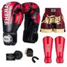 Kit Boxe Muay Thai Fheras Top Elite Vermelho (03002301) - 1