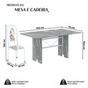 Ver imagem 3 de Conjunto Sala de Jantar com 6 Cadeiras Lara Branco/Arabesco
