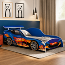 Ver imagem 1 de Cama de Solteiro Infantil Carros Rida Azul Racing Car Menino com Colchão Quarto Criança MDF