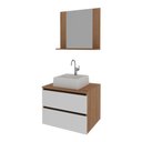 Ver imagem 3 de Gabinete De Banheiro + Cuba 60cm Cr10097 Amêndoa/branco