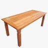 Mesa Rustica em Madeira 200x90 Peroba Rosa - 1
