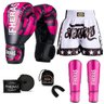 Kit Boxe Muay Thai Fheras Top Elite Rosa (03002515) - 1