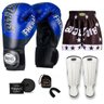 Kit Boxe Muay Thai Fheras Top Tailandesa Azul (03002559) - 1