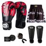 Kit Boxe Muay Thai Fheras Top Elite Vermelho (03002107) - 6