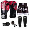 Kit Boxe Muay Thai Fheras Top Elite Vermelho (03002108) - 7