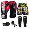 Kit Boxe Muay Thai Fheras Top Elite Vermelho (03002109) - 7