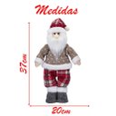 Ver imagem 3 de Dupla Boneco de Natal Boneco de Neve e Papai Noel Xadrez 37cm