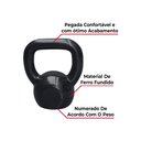 Ver imagem 3 de Kettlebell Emborrachado 26kg Academia Musculação Treino