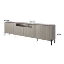 Rack para Sala 4 Portas Brisadas MDF L220 X A65cm - 2