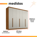 Ver imagem 4 de Guarda Roupas Casal 6 Portas 4 Gavetas Alvorada
