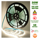 Ver imagem 1 de Fita 192 Led's 220v 10 Metros Ip44 3528 18w 4000k Liga Direto