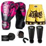 Kit Boxe Muay Thai Fheras Top Elite Rosa (03002369) - 7