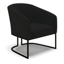 Ver imagem 4 de Sofá Namoradeira e 2 Poltronas Base Industrial Preto Stella Linho Preto A79 D03 - D'Rossi