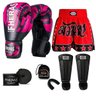 Kit Boxe Muay Thai Fheras Top Elite Rosa (03002371) - 1