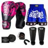 Kit Boxe Muay Thai Fheras Top Elite Rosa (03002376) - 7
