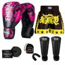 Kit Boxe Muay Thai Fheras Top Elite Rosa (03002375) - 1