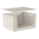 Ver imagem 2 de Cesto com Abertura Frontal 16 Litros Flow com Tampa Bege