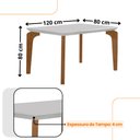 Ver imagem 4 de Sala de Jantar Mesa Liz 120cm em Mdf Canto Reto e 4 Cadeiras Athenas Moderna