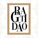 Ver imagem 2 de Quadro Moldura Dourada - Gratidão 24x18cm:com Acetato