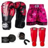 Kit Boxe Muay Thai Fheras Top Elite Vermelho (03002157) - 7