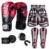 Kit Boxe Muay Thai Fheras Top Elite Vermelho (03002229) - 7