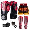 Kit Boxe Muay Thai Fheras Top Elite Vermelho (03002248) - 1