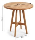 Ver imagem 2 de Conjunto Bistrô Mesa Alta Redonda 80cm e 4 Banquetas Madeira Maciça Área Externa – Arveni