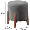 Ver imagem 3 de Puff Puf Sala Lhor Linho Cinza RM