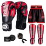 Kit Boxe Muay Thai Fheras Top Elite Vermelho (03002251) - 7