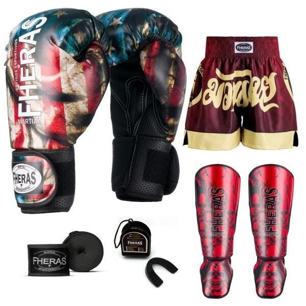 Kit Boxe Muay Thai Fheras Top EUA (03001152) - 1