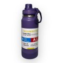 Ver imagem 1 de Garrafa Térmica Tr-016 600ml Premium com Protetor de Silicone:Roxo