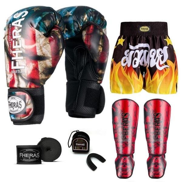 Kit Boxe Muay Thai Fheras Top EUA (03001154) - 1