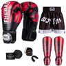 Kit Boxe Muay Thai Fheras Top Elite Vermelho (03002256) - 1