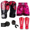 Kit Boxe Muay Thai Fheras Top Elite Vermelho (03002324) - 7